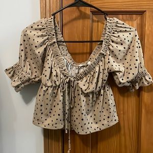 Tie top, bought from Dry Goods. The brand is Lush. Worn maybe once.